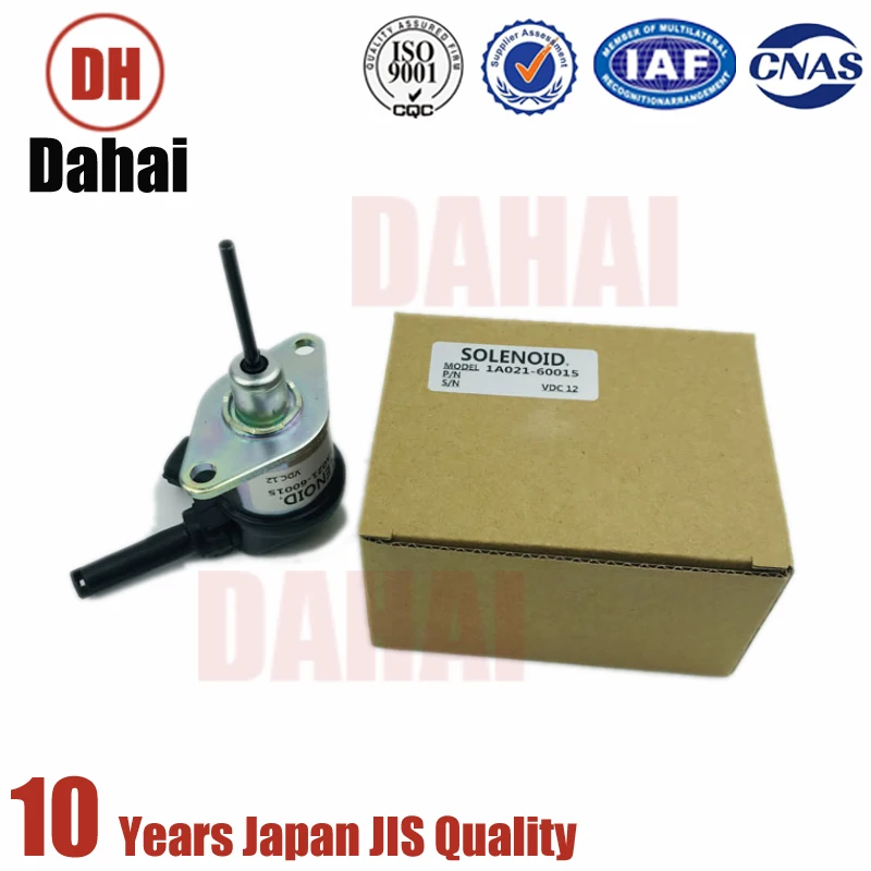 Dahai Japan Brand 12V Diesel Engine Fuel Stop Solenoid 1A021-60010 for Kubota Tractor D1503 D1703 V2003 V2203 V2403