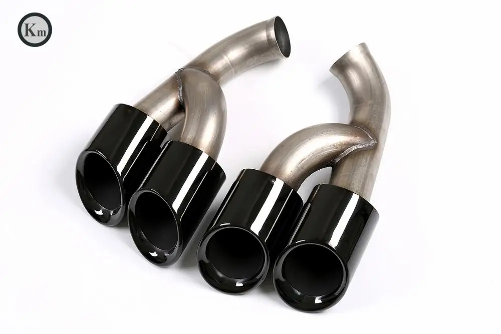 KM  for  Cayenne  GTS style 958  2015-2017  exhaust tip exhaust pipes muffler tips tail pipe black titanium