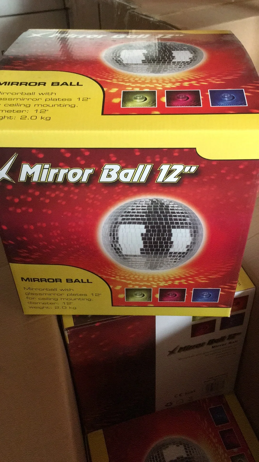 stage lighting lights 8 inch to 72 inch shiny silver color glass party disco light mirror balls