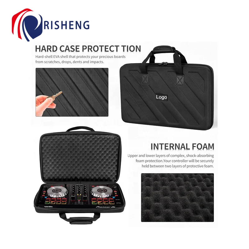 Lightweight Molded Hard EVA Protective Storage Case Fits for DDJ-FLX4 / DDJ-400 / DDJ-SB3 SB2 or DDJ-RB 2-Channel Controller