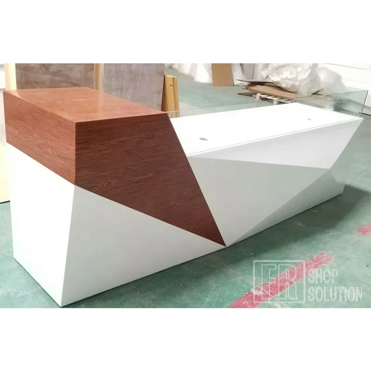 Профессиональный поставщик хорошее качество Изогнутые современный стол регистрации для продажи