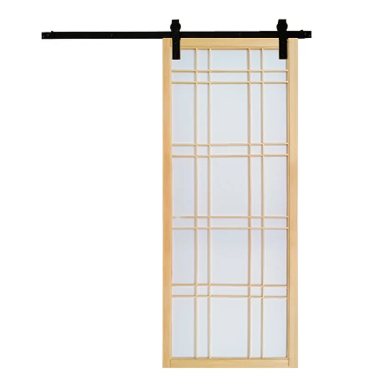 Custom modern simple design Japanese style kitchen bathroom hanging rail soundproof anti-theft security translation barn door