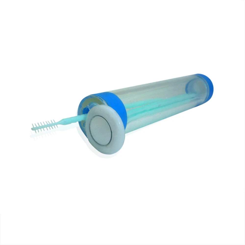 Wholesale plastic bristles toothpicks keychain15 plastic toothpicks