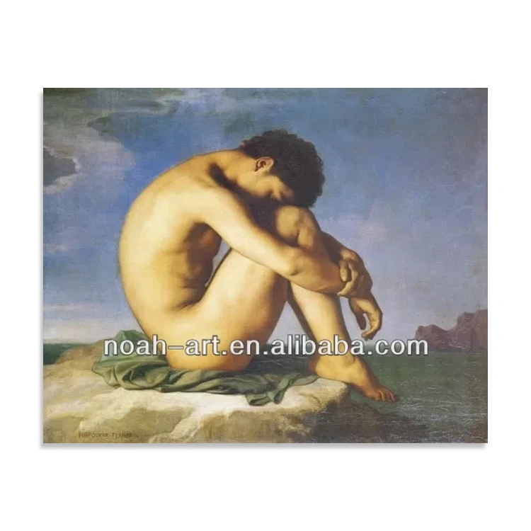 Classical Hand Painted Canvas Art Image Male Body Art Painting Portrait Art