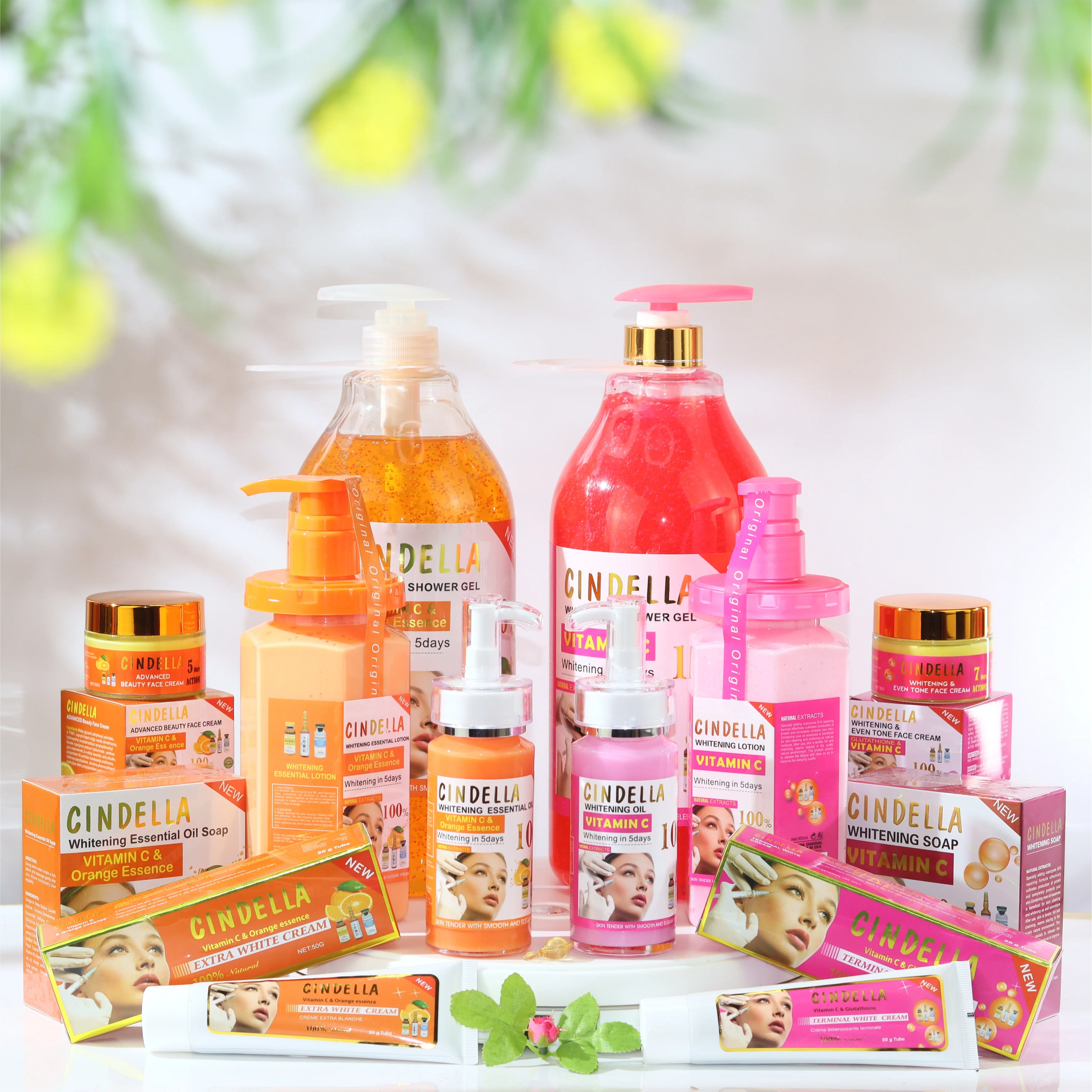 Cosmetics Beauty Women White Label Products Womens Sets product Face Skin Care Whitening Cream & Lotion Set Wholesale OEM