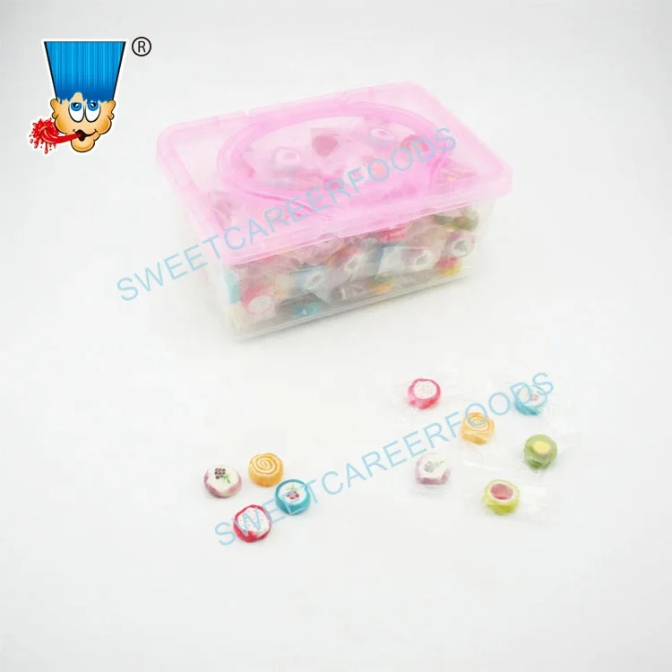 Mini fruit pattern sweet small hard candy for kids