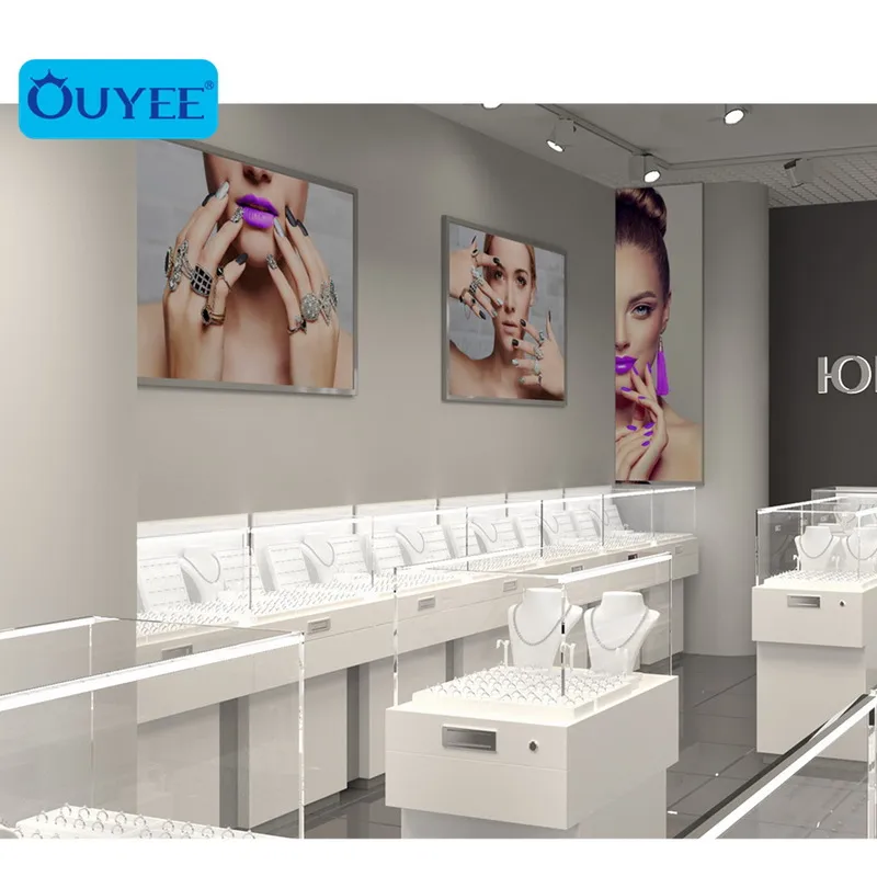  Роскошное украшение для ювелирного магазина интерьера дизайнерские приборы витрина ювелирных изделий