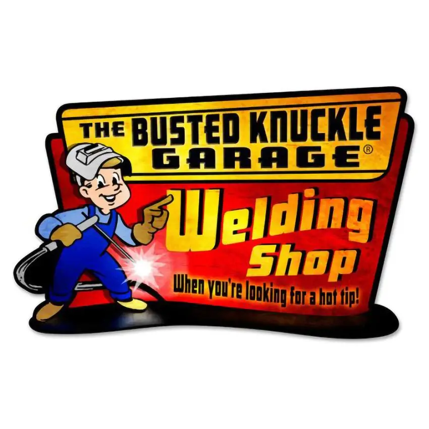 Retro Garage Sign Relief Welding Shop Vintage Metal Sign Embossed Metal Bar Sign 3D Wall Decorative Man Cave Art