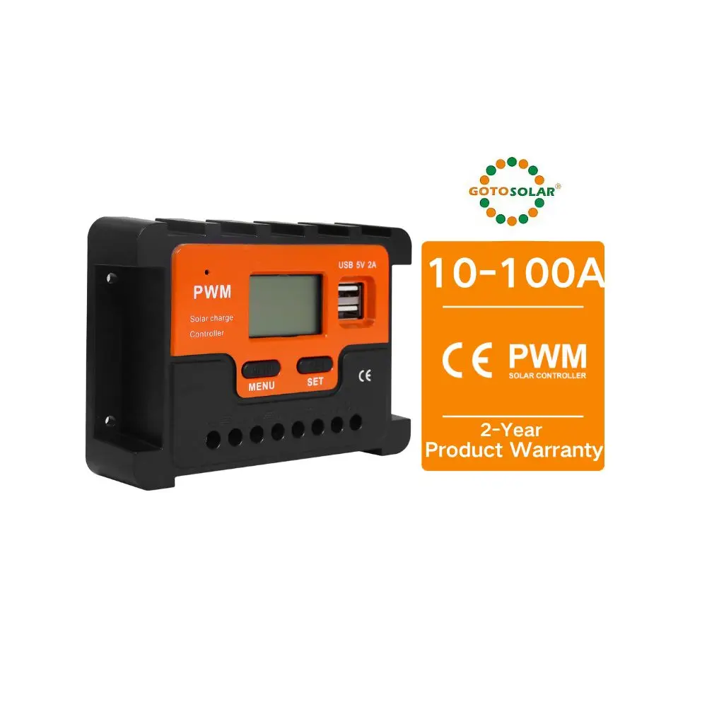 Контроллер солнечных батарей GOTO PWM серия футов 12 В/24 В 10А 20А 30А 40А 50А 60А контроллер солнечного заряда