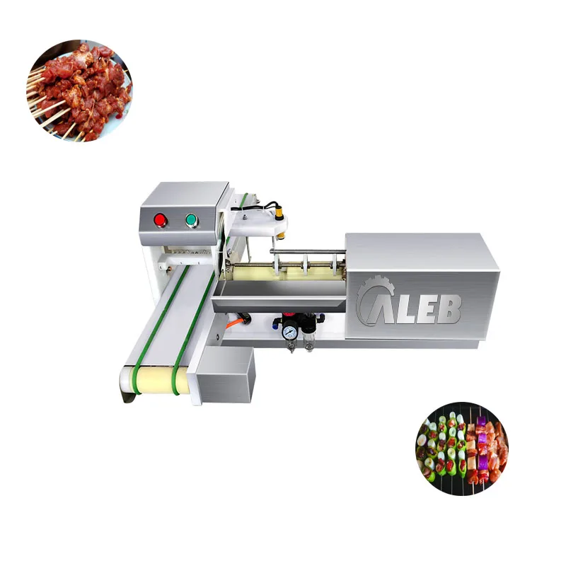 Stainless steel manual shashlik machine manual beef satay skewer making machine