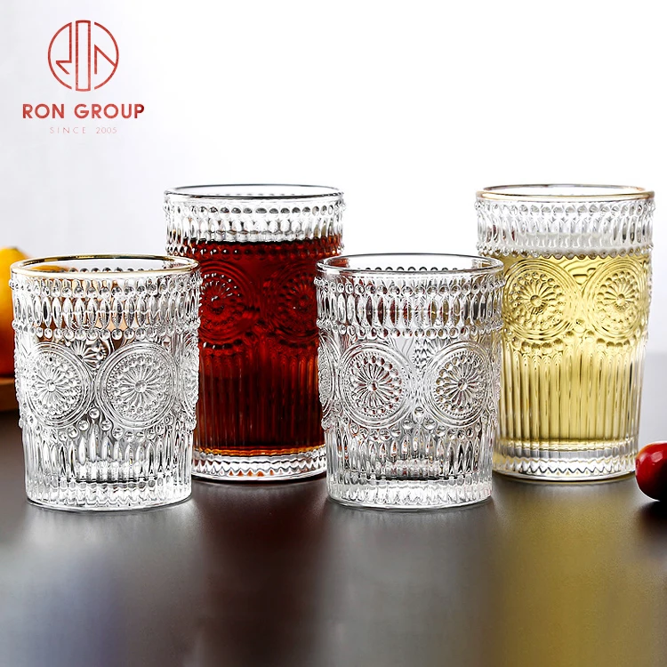 European restaurant wedding party thickened sunflower girl water cafe wine milk tea cold drinking glass coffee cup