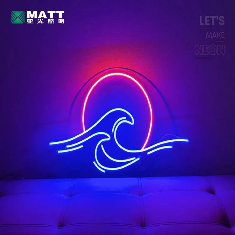 MATT Electronic Acrylic Letters Alphabet LED Illuminated Wave Neon Sign for Living Room,Office Room,Beer Bar,Restaurant,Festival
