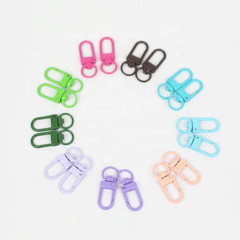 Multi-Color Paint Zinc Alloy Metal Ring Buckle Bag Hanging Buckle Jewelry Accessories Key Chain