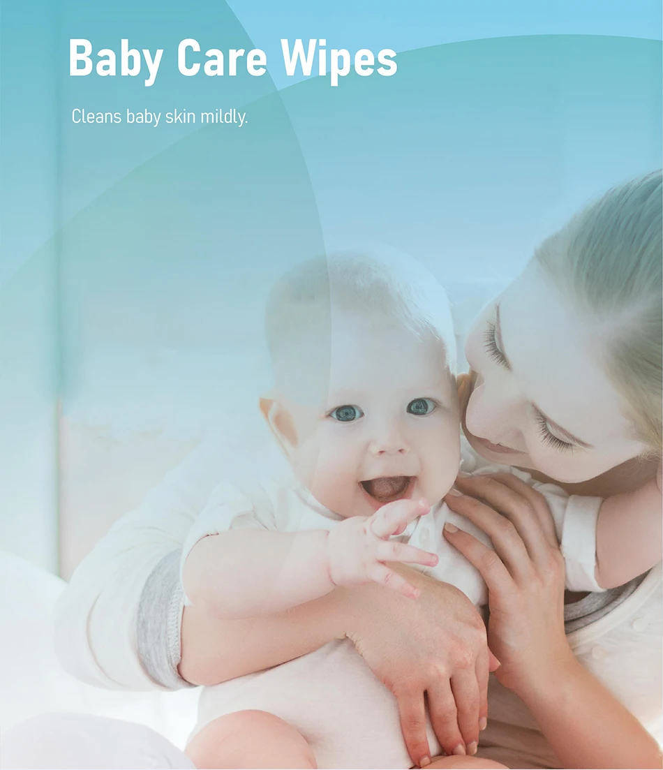 Purcotton Custom Non-Woven Spunlace Fabric Household Baby Care Wet Wipes 100% biodegradable Baby Wipes