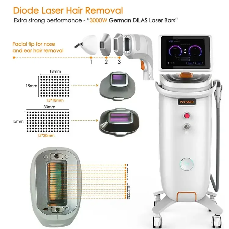 Eos Ice diode laser hair removal machine 3000W hair Depilation Equipment professional laser hair removal device