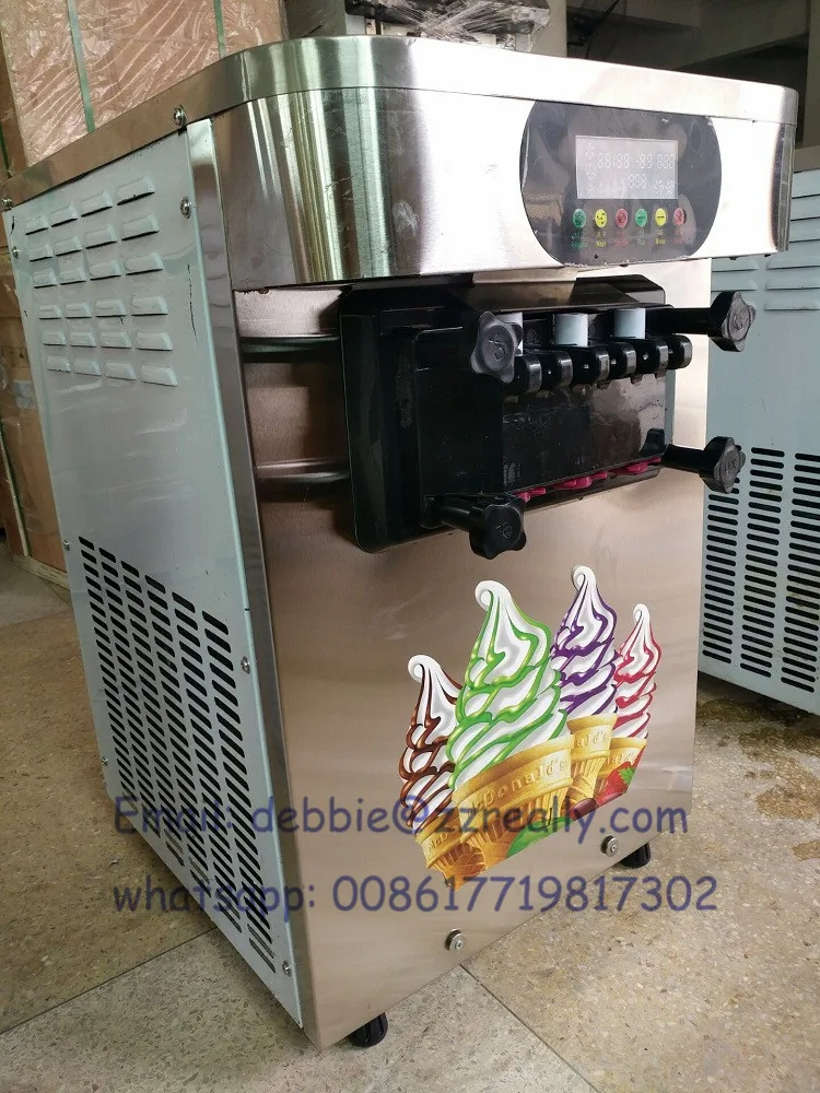 2022 Коммерческая Машина для мягкого мороженого настольного типа, изготовитель замороженного йогурта, мороженого, цена 220 В