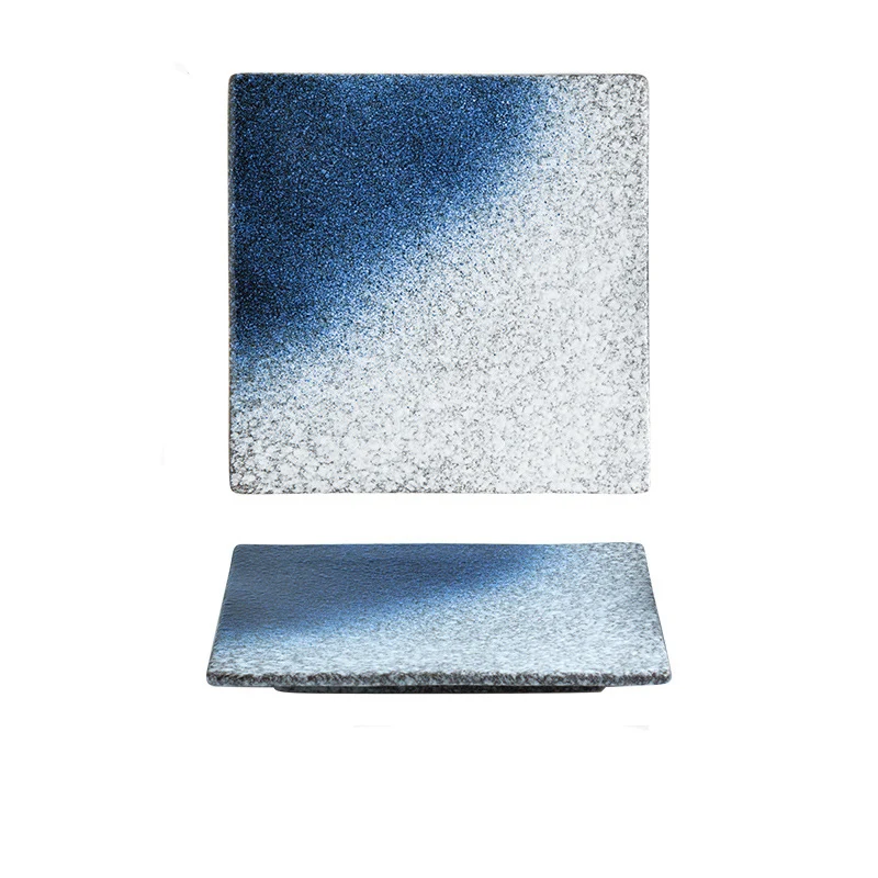 Japanese Restaurant Square Porcelain Platters Serving Tray Japanese Ceramic Sashimi Plate Sushi Plate