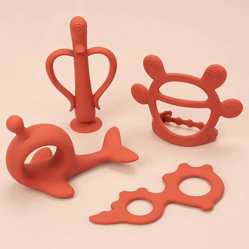 Newbon Bpa Free Non Toxic Animal Teething Baby Toys Teething Silicone Baby Teether