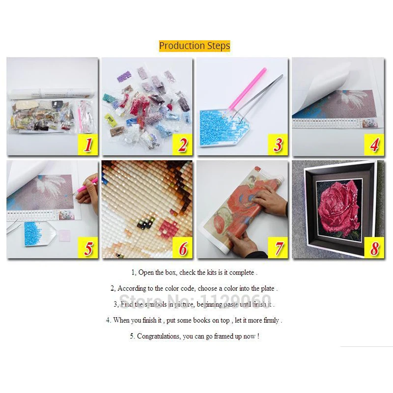 Full Drill 5D Diamond Painting Diy Movie Clown Cartoon Embroidery Mosaic Paint By Numbers Cross Stitch Kit Wall Decor