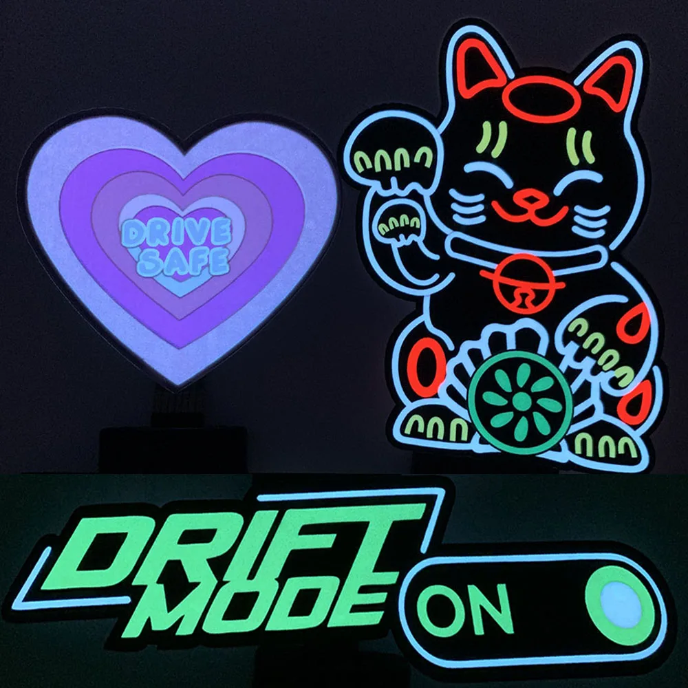 5 звезд, желаемые светодиодные лампы без аккумулятора, стикеры для заднего окна, стикеры для стайлинга, украшения JDM, автомобильные аксессуары