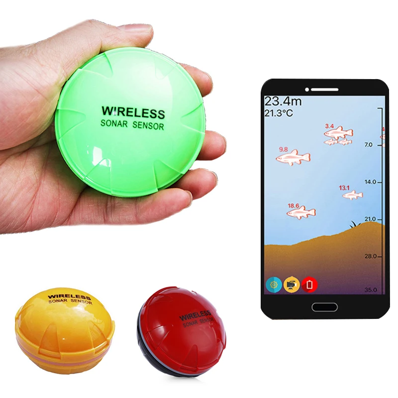 Portable Depth Fish Finder with 100M Sonar Sensor Colorful Screen Wireless fish finder for Outdoor Fishing