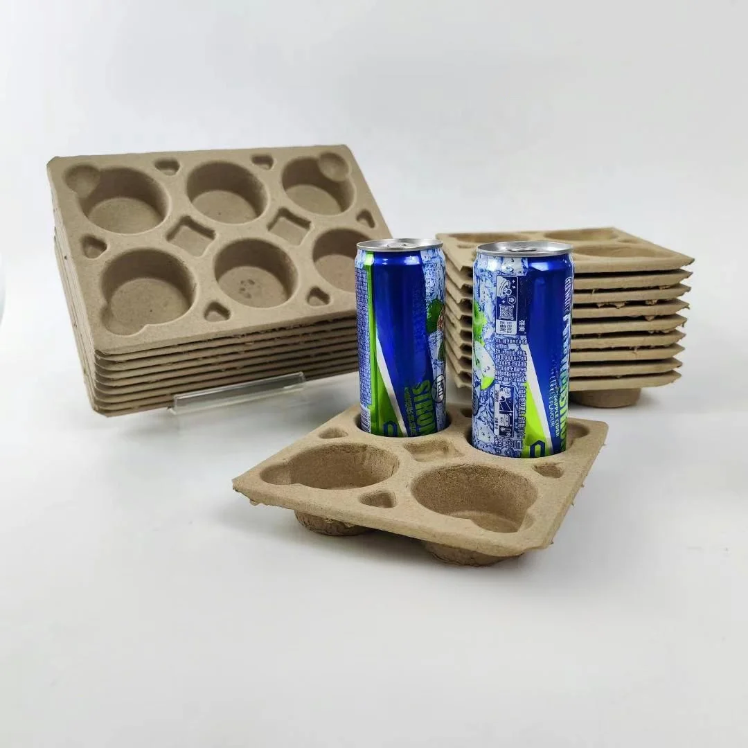 Wine bottle eco packaging recycle paper raw material environmental friendly box inserts protect your products paper pulp