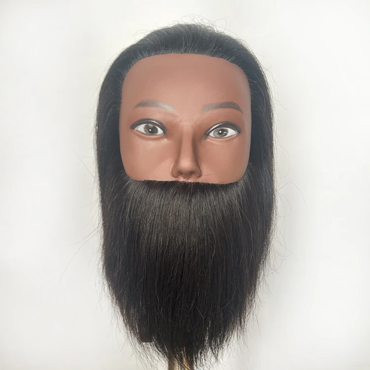 Salon Equipments Human Hair Men Mannequin Barber Training Head Male Hair Mannequin Heads With Beard