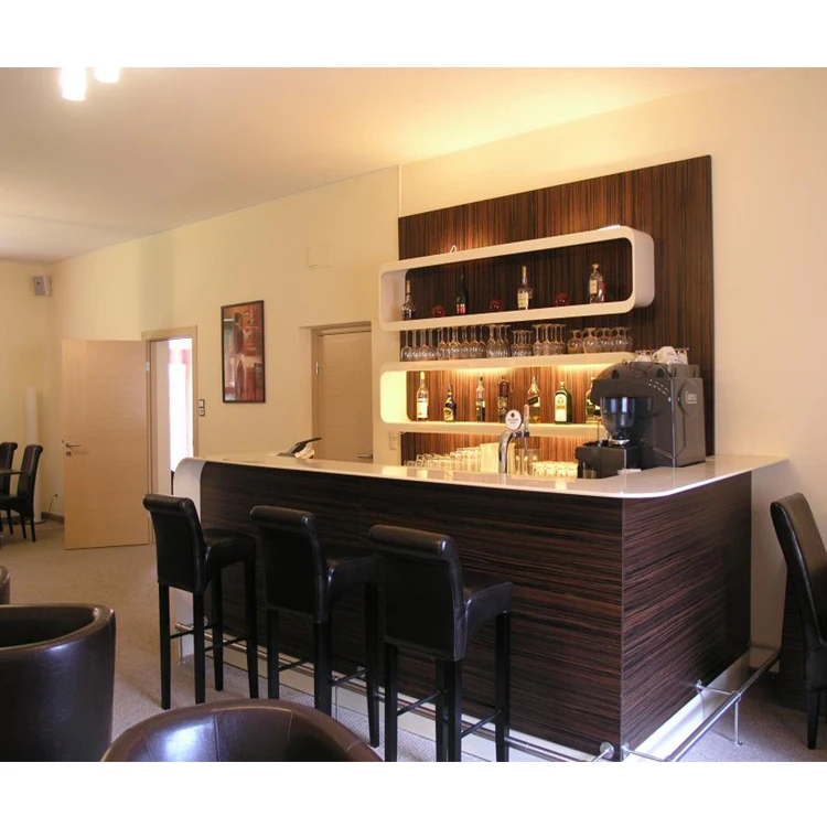 American Style Wooden Bar Counter Modern Home Biggest Bar Table Set Design For Sale