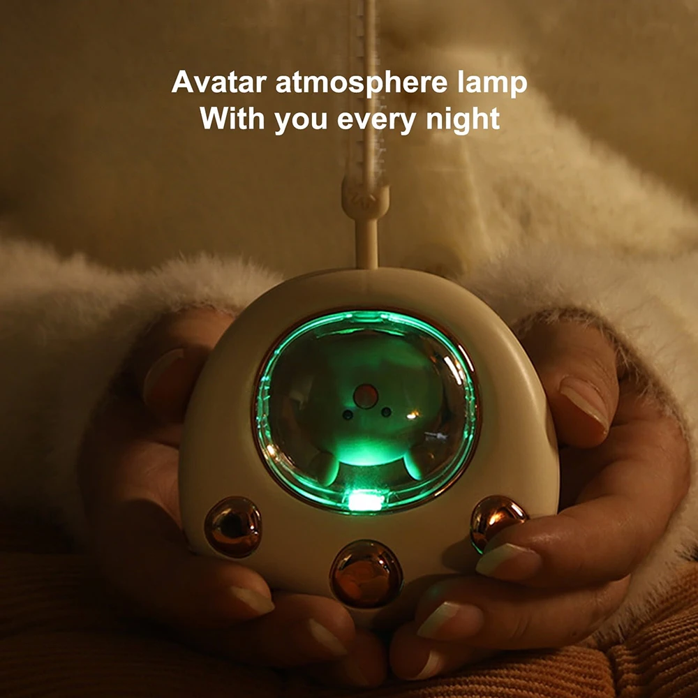 Small Cat Paw Personal Portable USB Charging Cordless Smart Warmer Heater For Hand Winter Home Office Travel With RGB Lighting