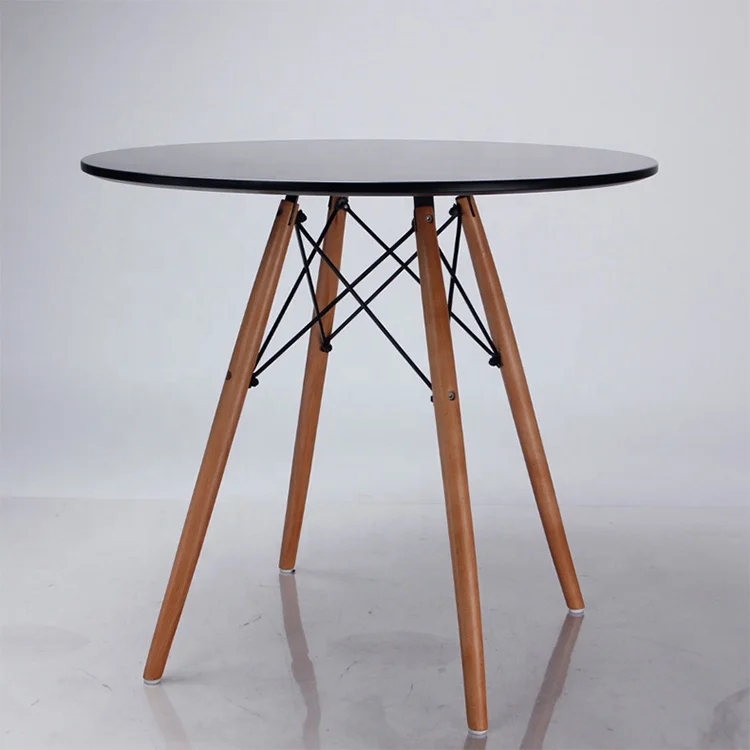 Dining table and chair set modern restaurant home dining room dinning table Mdf wooden top round dining table set