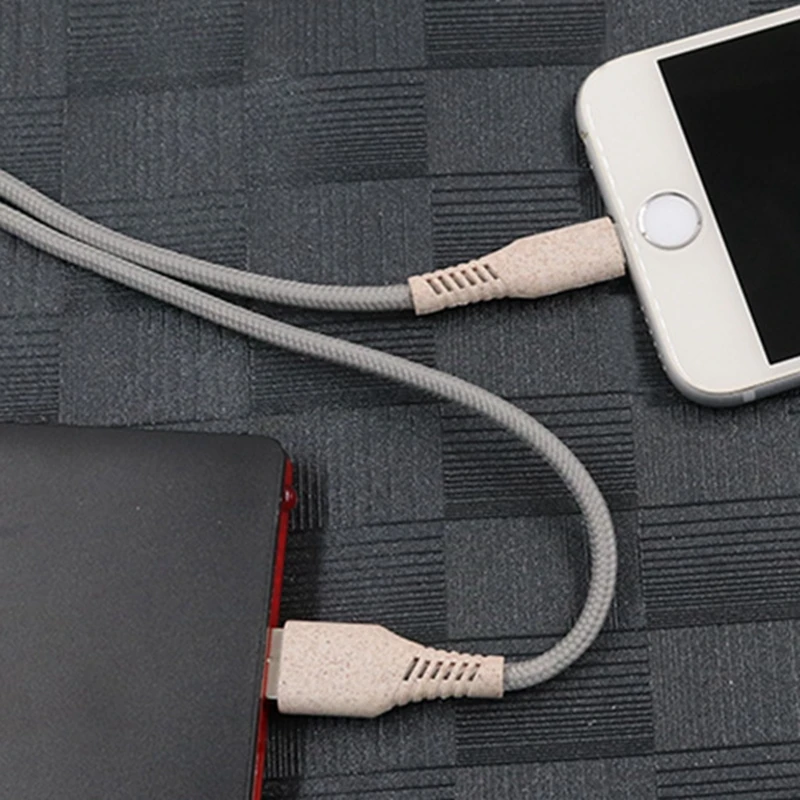 
Eco-friendly materials Biodegradable USB Data Cable Wheat Straw Material Mobile Phone Charger Wire Android Charging Micro Cable 
