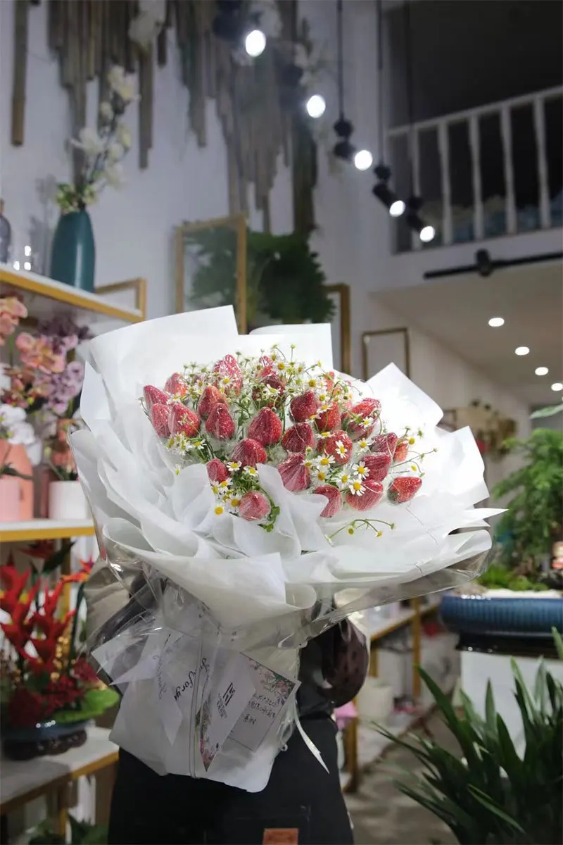 Factory cheap promotion price plain color waterproof wrapping paper for flower waterproof flower plastic wrapping paper