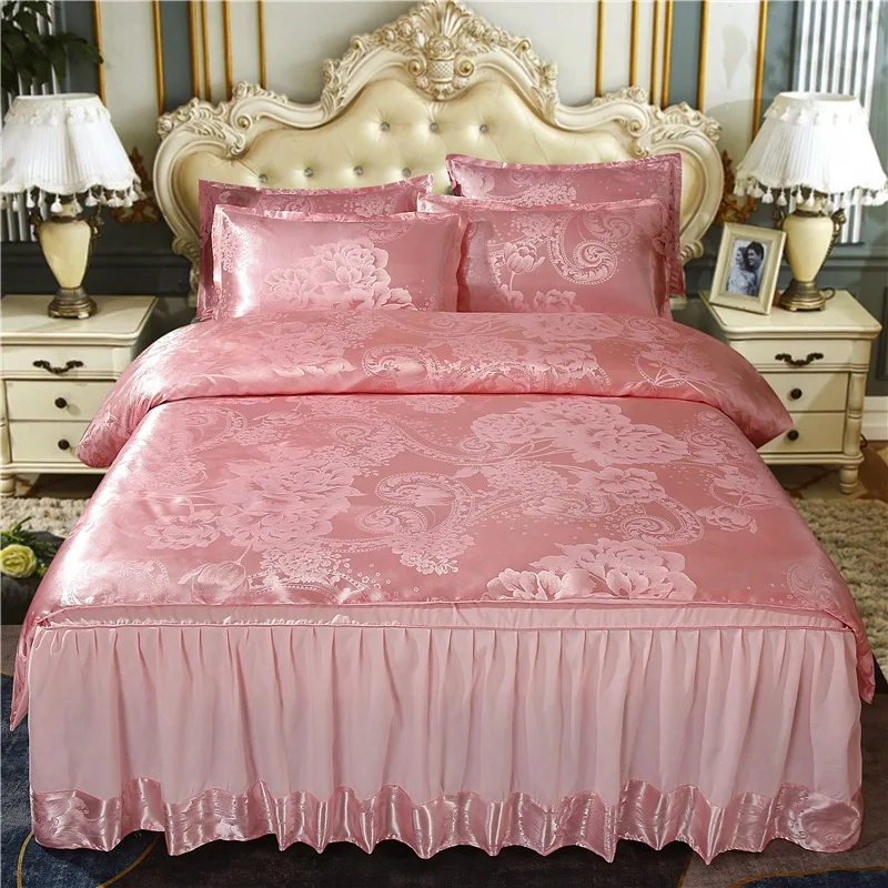 New European Fashion Premium Jacquard Sheets Quilt Covers Bedding sheets and Quilt Covers 4pcs bedding sets
