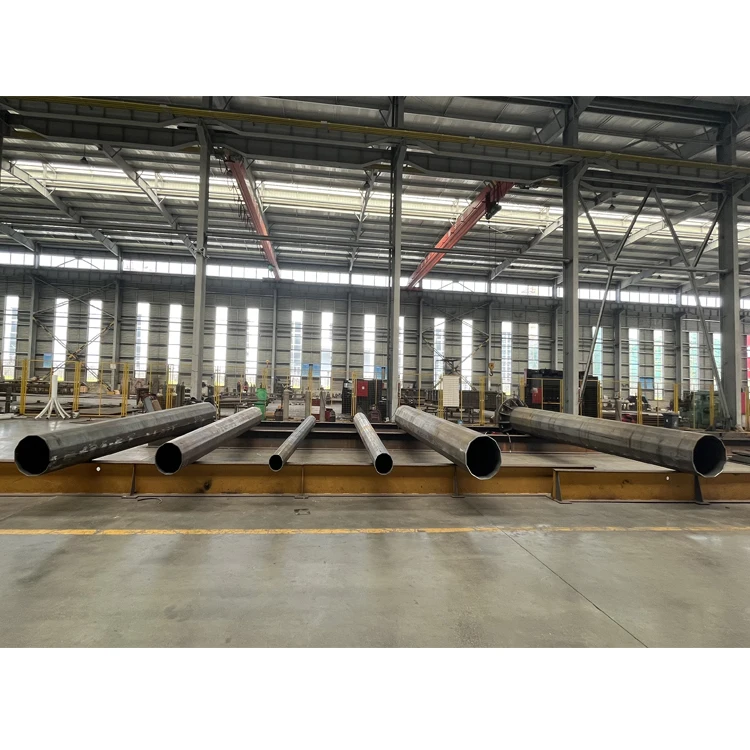 Hot Dip galvanized steel 15-50m Octagonal Round Square road lamp poles outdoor high mast flood lighting poles