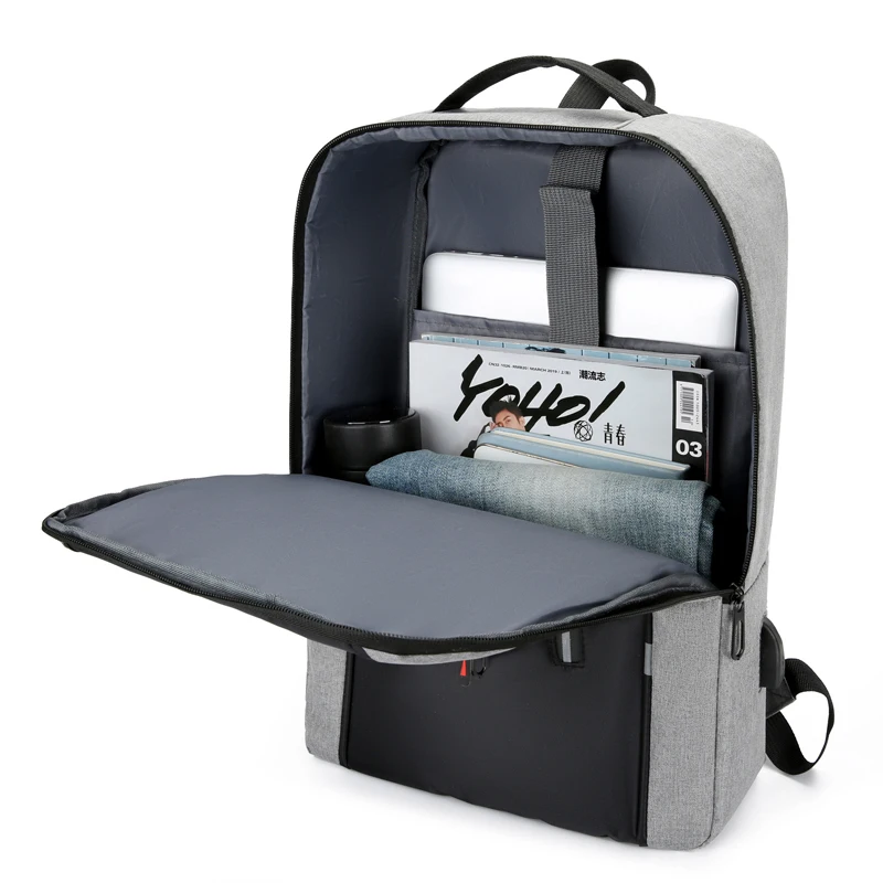 Large business 15.6 inch Usb charger backpack multi-function travelling backbag mochilas escolares