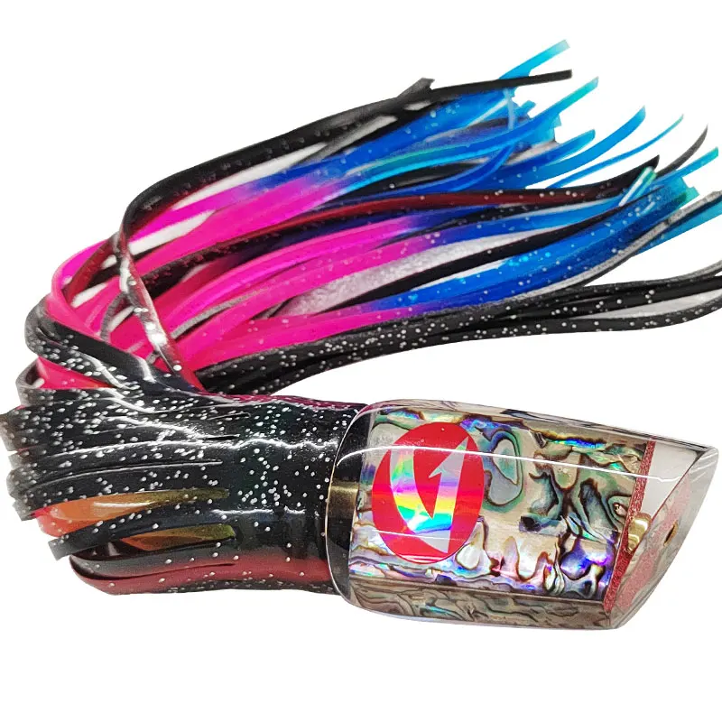 Topline Saltwater deep sea big game marlin offshore fishing trolling lures bullet resin trolling lure with octopus skirt