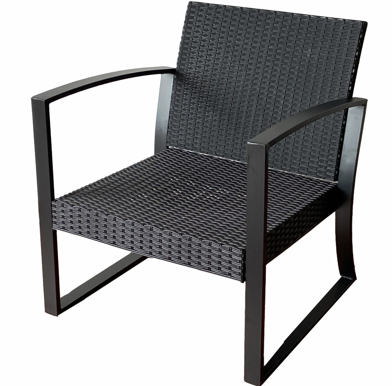 patio furniture 3 piece bistro set, outdoor wicker rattan furniture garden furniture sofa chair set