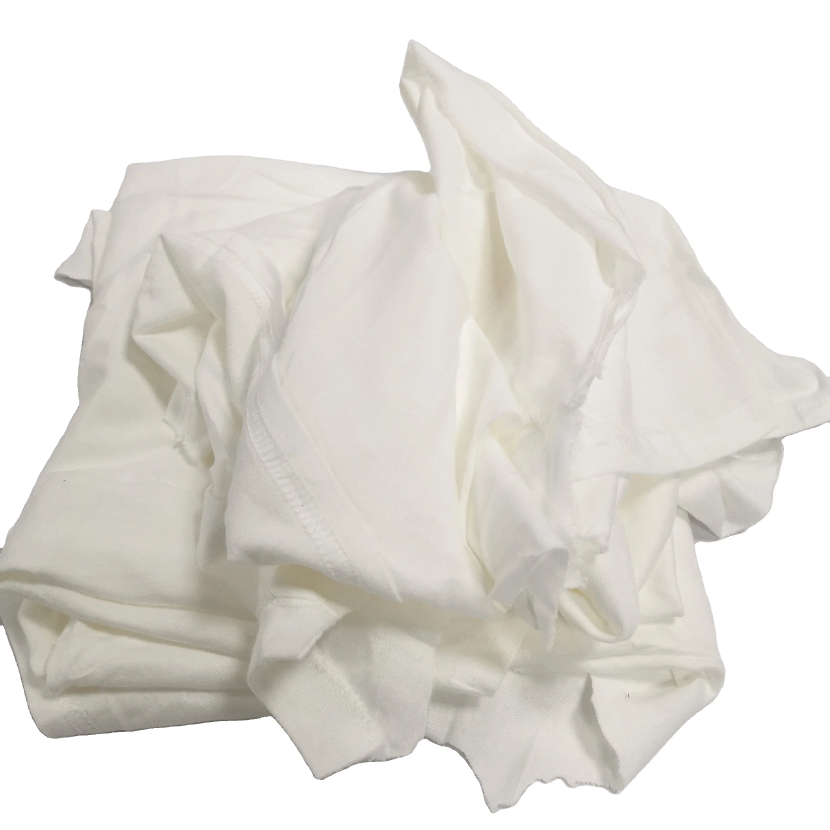 Factory sells fabric waste cotton white color  T-shirt cotton rags