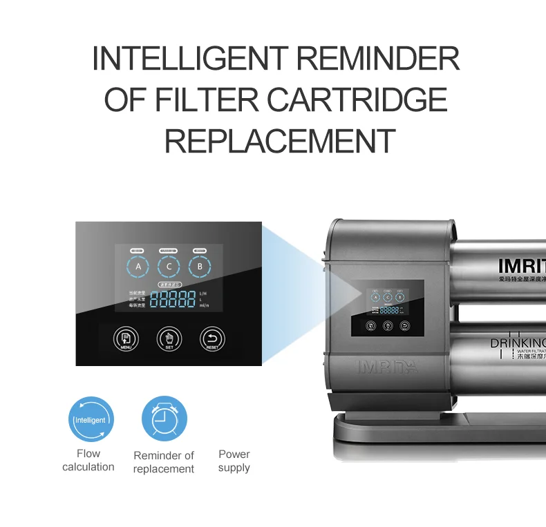 IMRITA Whole House Stainless Steel Water Filtration System Uf Membrane Water Filter With WIFI APP