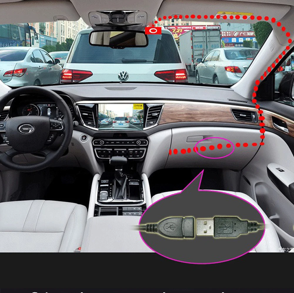 Car Avto DVR Full HD 1080P Night Vision 170 Degree Wide Angle Dash Camera WiFi ADAS Dash Cam G-sensor Android USB Video Recorder