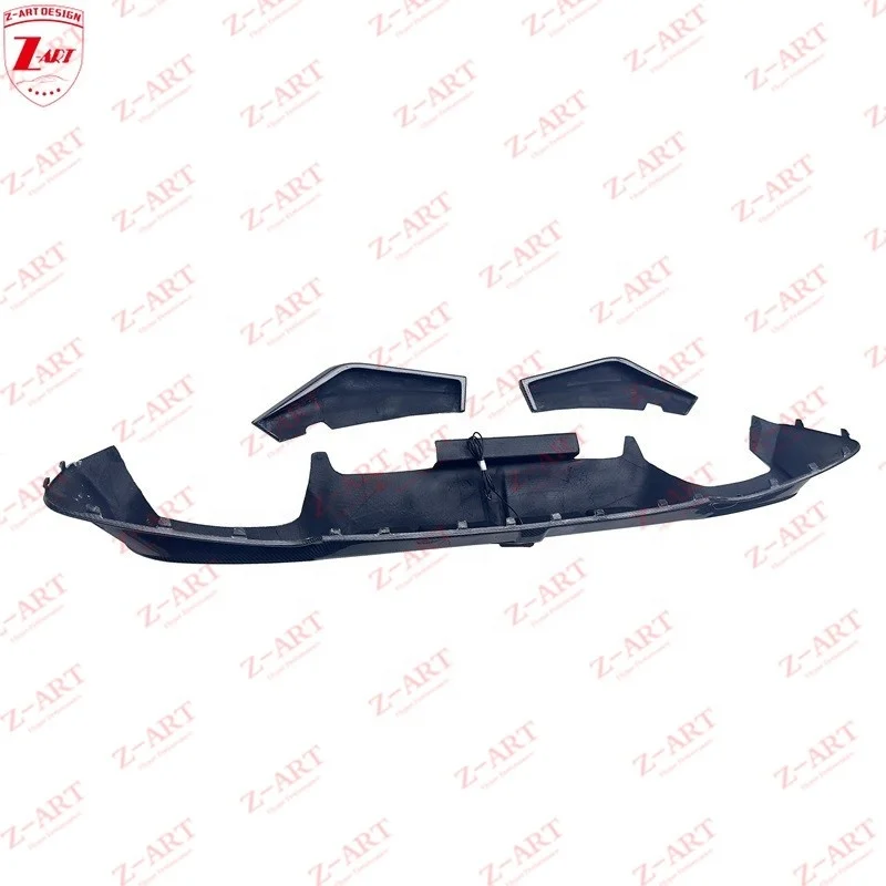 Z-ART 2019-2022 AE Style Carbon Fiber Rear Lip For BMW X3 Carbopn Fiber Rear Chin For BMW X3 X3M Facelift Bumper Low Spoiler