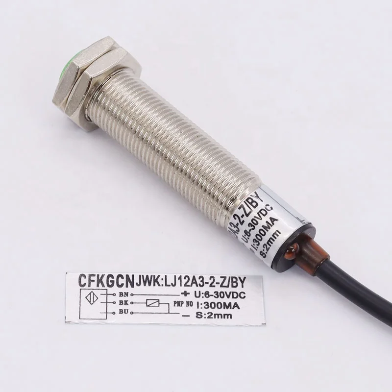 CFKGCN High Frequency sensor JWK:LJ12A3-2-Z/BY 3-wire PNP closed detection distance 2mm 6-36V 300mA inductive proximity switch