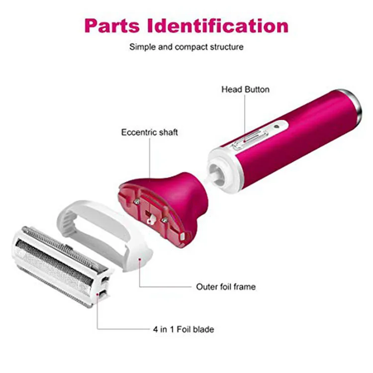 Private Label Body and Face Shave four piece Women Safety Shaving Razor