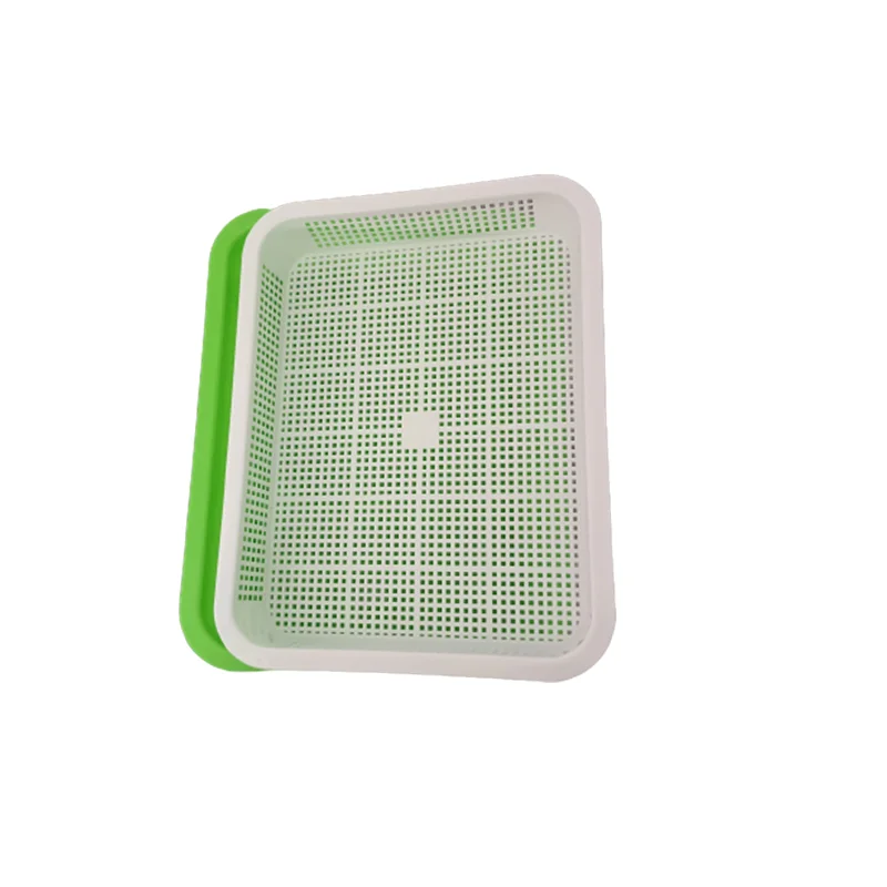 Home Garden Wheat Seedlings Nursery Pots Growing Planting Dishes Double Peanut Bud Sprouts Plate Seedling Tray