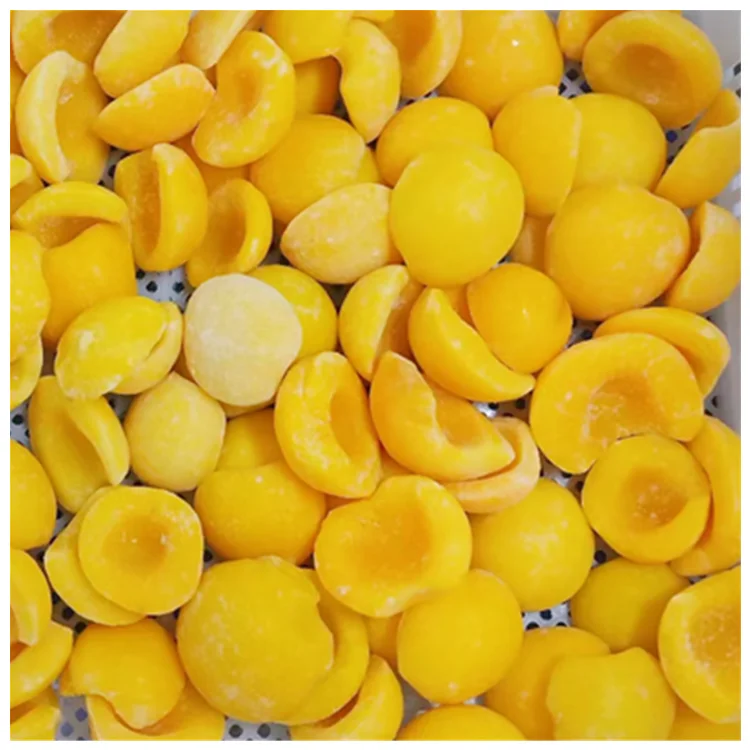 IQF Frozen Premium Quality Yellow Peach Dices Sweet Delicious Durian-type Fruit Whole Water Bulk Packaged Cubes Chunks Blocks