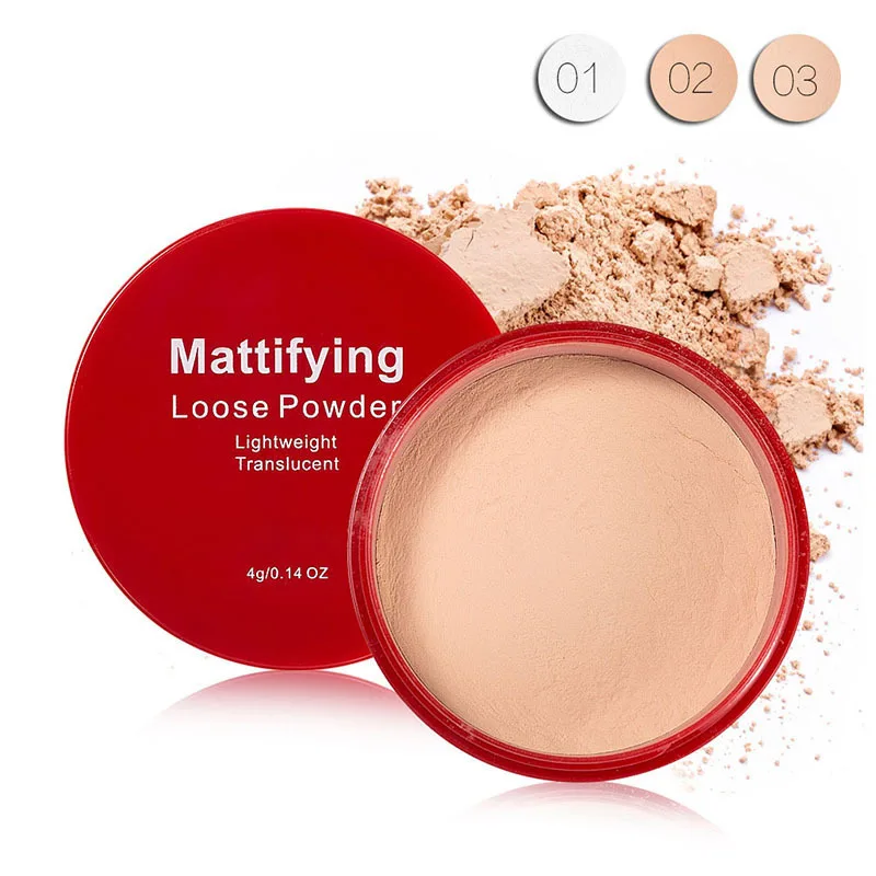 Private Label Weightles Waterproof Mineral Matte Finish Loose Setting Powder Cruelty Free For Oily Skin
