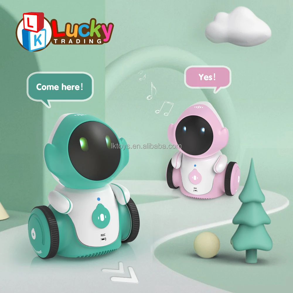 Lucky Toys Robot Rechargeable Smart Talking Robots for Kids Intelligent Robot with Voice Controlled Touch Birthday Gifts for Boy
