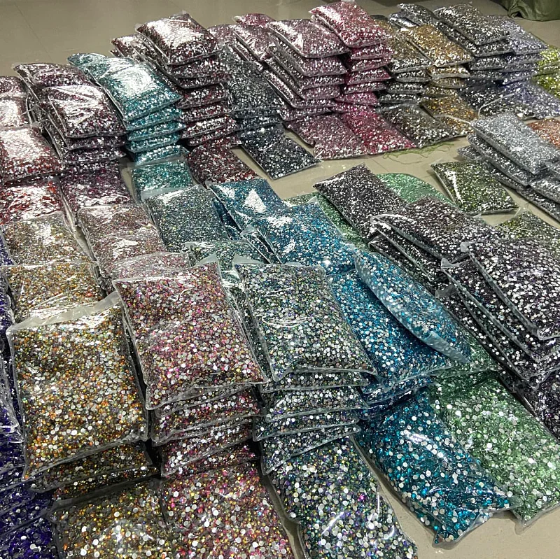 Factory Direct Sales Jelly AB Resin Rhinestones Transparent Bulk Package For DIY Craft