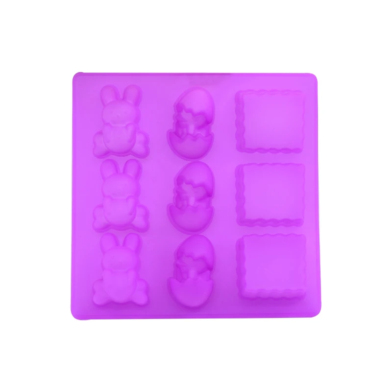 Easter Bunny Silicone Egg Chocolate Mold Handmade Soap Ice Tray Jelly Mold