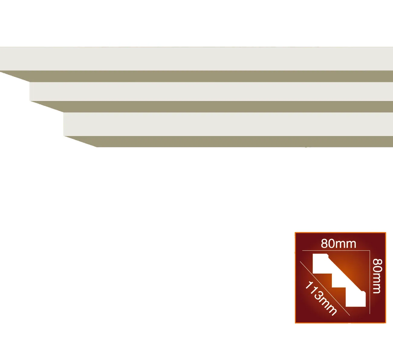 China Manufacturer Made China Home Decoration High Quality PU Plain Cornice Molding Decorative Strip
